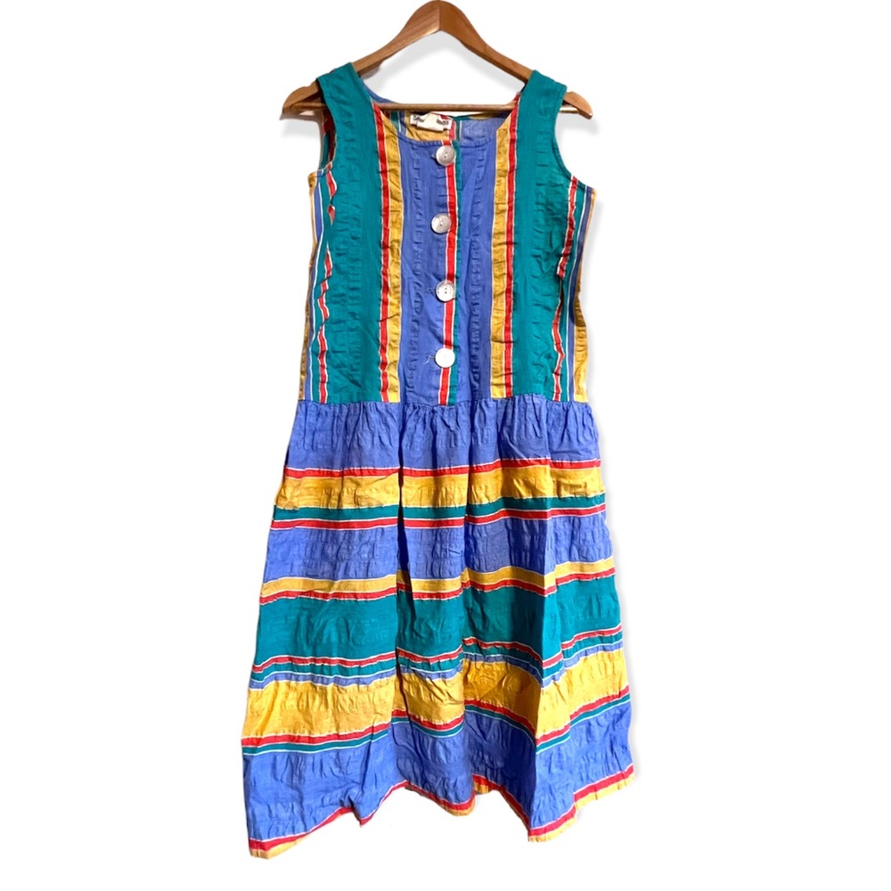 Vintage David Strauss Striped Dropwaist Dress